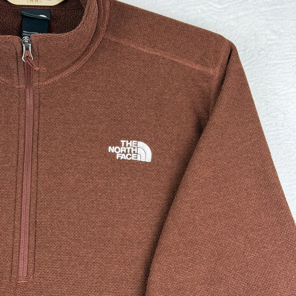 The North Face Pullover Men XXL Brown 1/4 Zip Sweater Fleece NF0A3YR178E